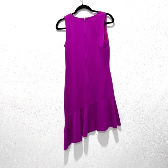 Bar III Pink Asymmetrical Sheath Dress V-Neck Cocktail Medium - Picture 5 of 8